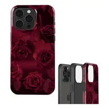 Carcasa Diseño Rosas Rojas Funda De Doble Capa Para iPhone