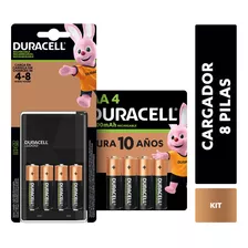 Pack Cargador Duracell +8 Pilas Aa Recargables