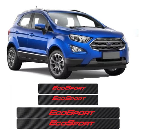 Sticker Cubre Estribos Fibra Carbon Para Ford Ecosport Foto 3