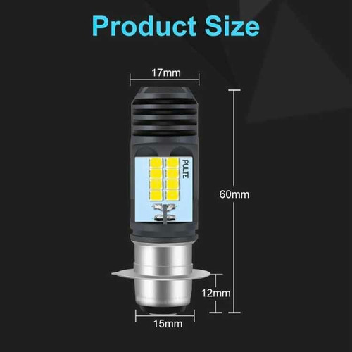 Foco Luz Led Motos H6m P15d 12v 15w Para Motocicletas 6000k Foto 8