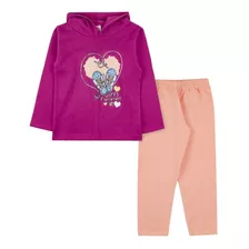 Conjunto Moletom Inverno Infantil Menina Bffs Forever Pink