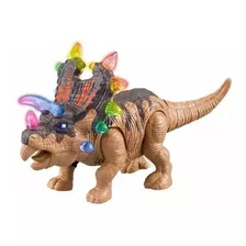 Boneco Dinossauro Triceratops + Luz - Som Anda E Mexe Calda