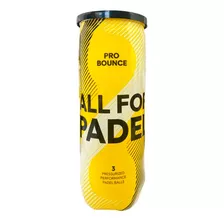 Tubo Pelotas Pro Bounce All For Padel X3 Unidades