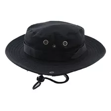 Sombrero De Pescador Negro Con Forma De Boonie Para Senderis