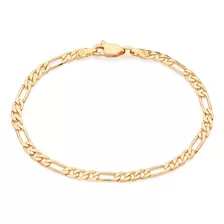 Pulseira Masculina Rommanel Elos Lisos Banhada A Ouro 552088