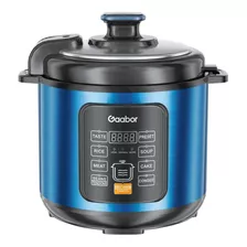 Panela De Pressão Elétrica 6l Gaabor 1000w 8 Funções 127v Cor Azul Frequência 60