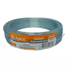 Arame Galvanizado Liso Bwg 20 0,89mm Rolo 1kg 204 Metros