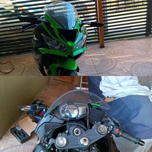 Espejo A Prueba De Viento De Ala Fija Para Ninja Zx10r Zx6r Foto 4