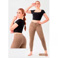 Jeans Pantalon De Mujer Tela De Pana Suave Con Strech 0519