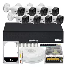 Kit Intelbras 8 Câmeras Vhc 1120 20m Dvr De 8 Canais Hd 1tb