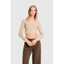 Crop Tejido Slave - Beige