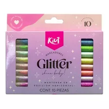 Marcadores Kiut Glitter X 10 Norma