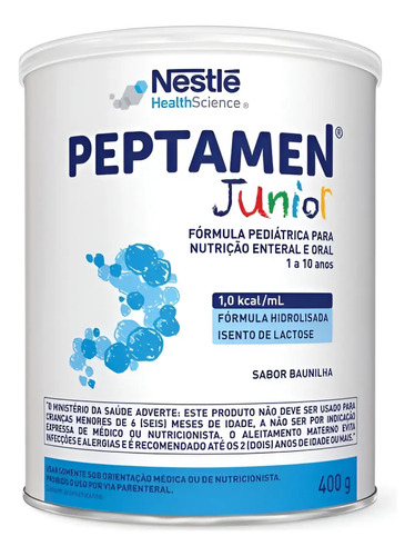 Peptamen Junior Nestlé 400g - Kit C/ 12 Latas Baunilha