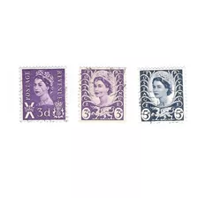 Lt1613. Lote De 3 Sellos De Escocia Y Gales 1958-1967