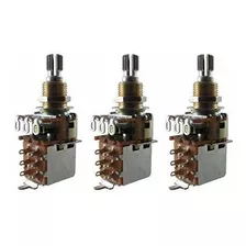 Set De Tres 3 X Bourns Corto De 500 K Audio Conico Push Pul