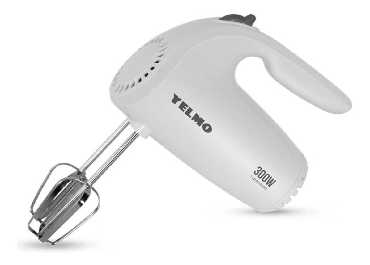 Batidora De Mano Yelmo Bm-1608 Blanca 7 Velocidades 300watts