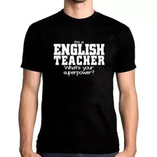 Camiseta Basica 30.1 Masculina Com Estampa English Teacher