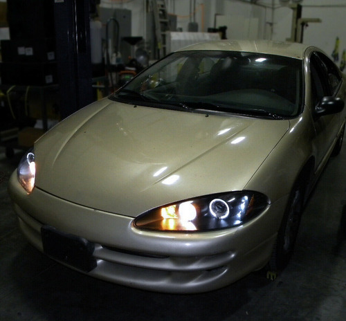 Dodge Intrepid 1998 - 2004 Par De Faros Led Lupa Fondo Negro Foto 6