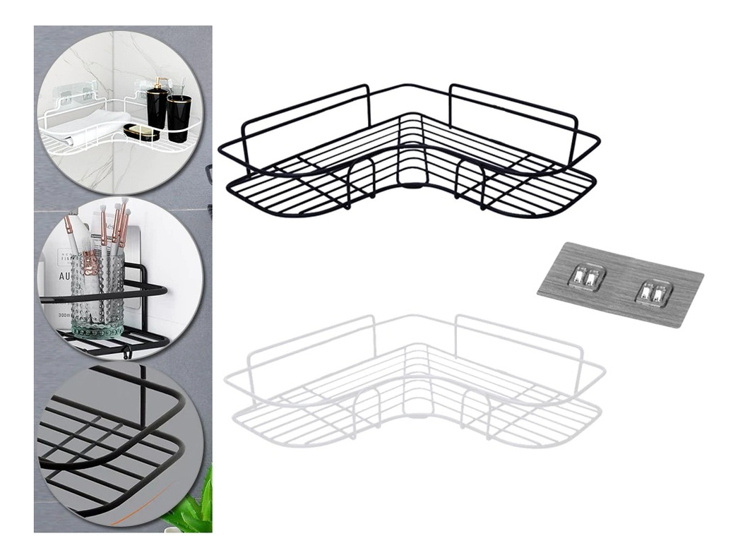 Esquinero Estante Organizador Adhesivo Cocina Baño Ducha 