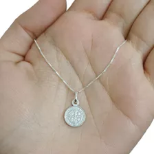 Cadena Veneciana Plata 925 Dije San Benito Chico Comunión