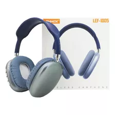 Fone De Ouvido Bluetooth Sem Fio Headphone Wireless Lehmox Cor Azul