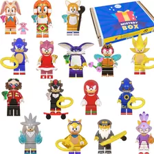Sonic Melhor Brinquedo Coleção 16 Bonecos Blocos Mont Letsgo
