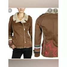 Campera Chaqueta Saco Desigual T 40 Bordada De Barcelona Con