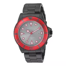 Reloj Invicta 90296 Negro Hombres Color De La Correa Negra Color Del Bisel Rojo Color Del Fondo Gris