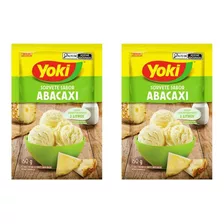 Pó Para O Preparo De Sorvete Yoki Abacaxi Kit Com 2 X 150g