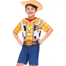 Fantasia Infantil Menino Woody Cowboy Toy Story Desenho 