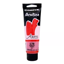 Tinta Acrílica Arts Corfix 120ml Cor Vermelho Pyrrole 178 G1