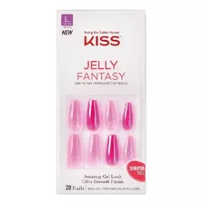 Uñas Kiss Glue-on Jelly Fantasy Nails Original Instantáneas