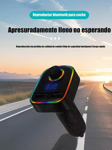 Transmisor M30 Bluetooth Fm De Auto Manos Libres 2 Usb Negro Foto 7