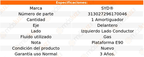 1- Amortiguador Gas Delantero Izquierdo 328i 2007/2013 Syd Foto 2