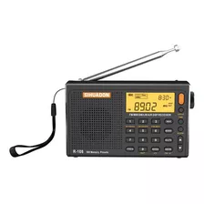 Radio Portátil De Onda Corta Sihuadon R-108 Negra Fm/sw/mw/l Color Negro