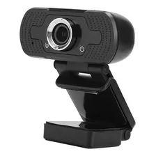 Camera Full Hd 1080p Webcam Usb Microfone Desktop Homeoffice Cor Preto