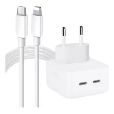 Cabo E Fonte Turbo 35w Usb-c Compativel iPhone 12 13 14 Pro