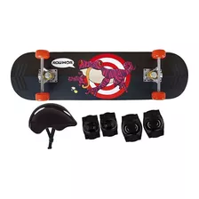 Kit Skate Infantil Joelheira Cotoveleira Capacete Menino Mor