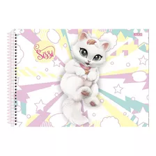 Caderno De Desenho E Cartografia Gatinha Sissi 80 Fls 03