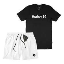 Conjunto Kit Short Elastano - 30,1 Camiseta Algodão Hurley