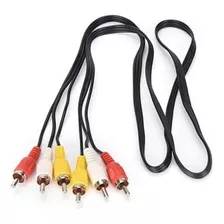 Cable 3 Rca Macho-macho Audio/vídeo 1m/1.5m