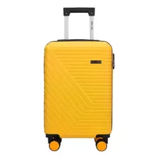 Mala De Viagem Pequena Vai A Bordo 10kg Mundi 360º Tsa Abs Cor Amarelo