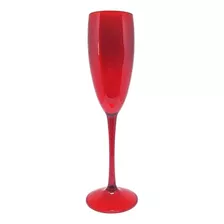 24 Taça Champanhe Espumante Acrílico Reforçado 190ml Premium Cor Vermelho Translúcido