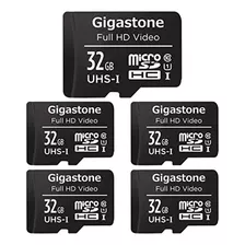 Gigastone Direct - Tarjeta Micro Sd 32gb, Negro, Set De 5