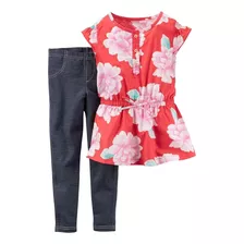 Carters Conjunto Niña Blusa Y Leggins Original Usa Talla 7/8