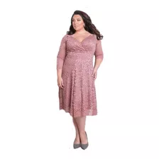 Vestido Renda Plus Size Madrinha 49 Civil Batizado Formatura