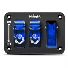 Nilight - Interruptor De 3 Palancas, Panel Basculante De 12.