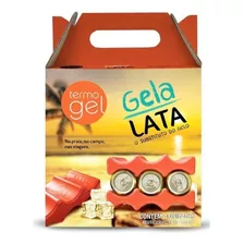 Box Caixa Gela Lata Com 4 Unidades Gelo Em Gel Termogel