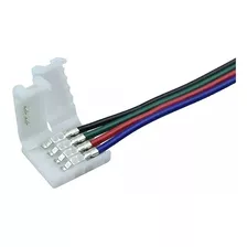 Conector Rgb Presión Cinta Led 10mm Luz 4 Pines Macho Supli