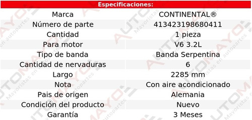 Banda Acc 2285 Mm Continental Rodeo V6 3.2l Isuzu 98-04 Foto 3